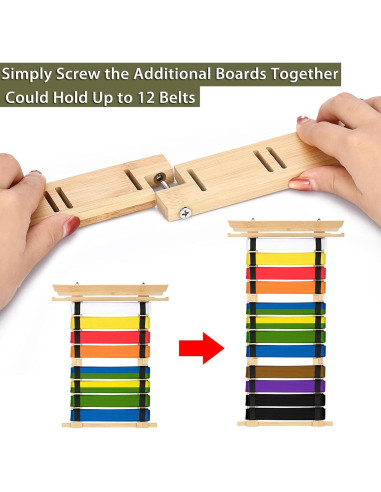 Organizador de Cinturones de Artes Marciales JUXYES para 12 Cinturones