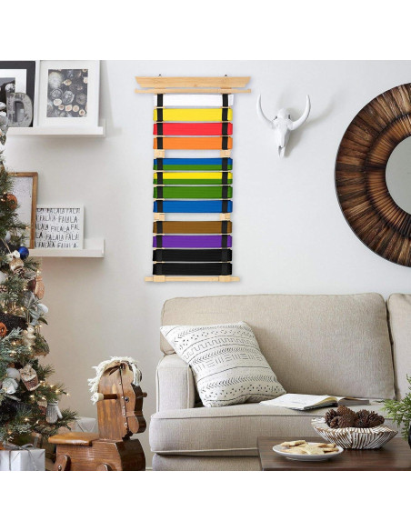 Organizador de Cinturones de Artes Marciales JUXYES para 12 Cinturones