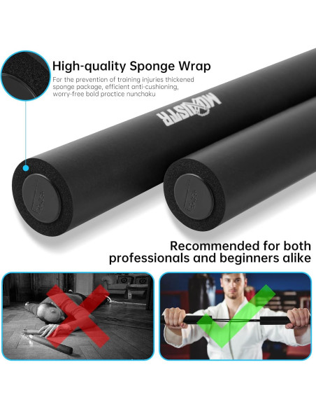 Nunchakus de Espuma MOXIISTR 25 cm para Principiantes
