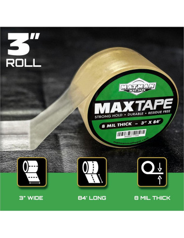 Cinta Adhesiva para Tapetes Matman 3" (7.62 cm) Ultra Fuerte