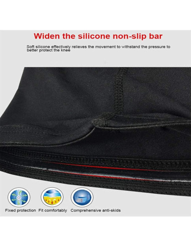 Manga de Compresión para Rodillas PISIQI - Unisex X-Grande Negra