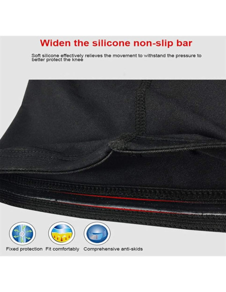 Manga de Compresión para Rodillas PISIQI - Unisex X-Grande Negra