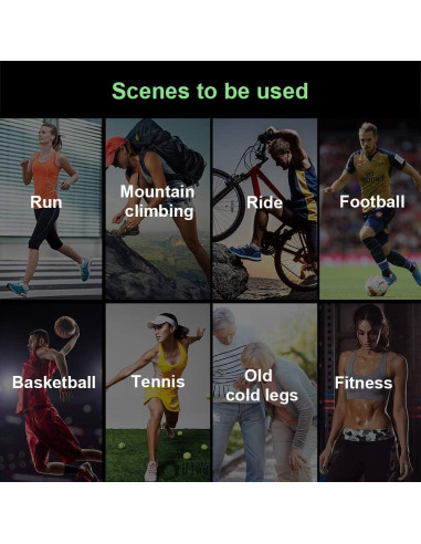 Manga de Compresión para Rodillas PISIQI - Unisex X-Grande Negra