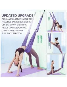 Correa de Estiramiento de Piernas Diamerd 160 cm Nylon Púrpura 2