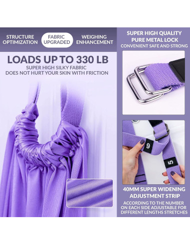 Correa de Estiramiento de Piernas Diamerd 160 cm Nylon Púrpura