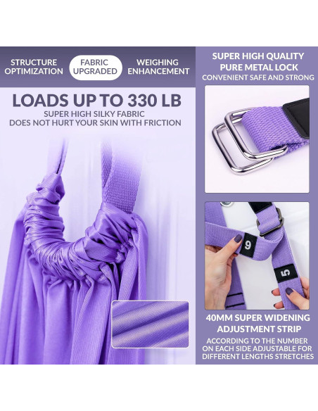Correa de Estiramiento de Piernas Diamerd 160 cm Nylon Púrpura