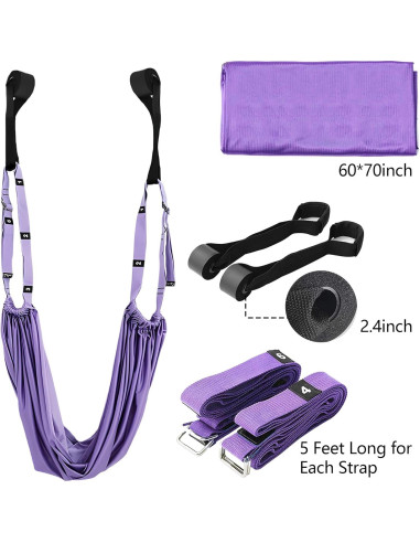 Correa de Estiramiento de Piernas Diamerd 160 cm Nylon Púrpura