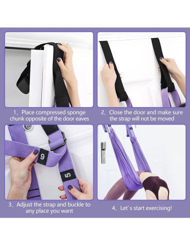 Correa de Estiramiento de Piernas Diamerd 160 cm Nylon Púrpura