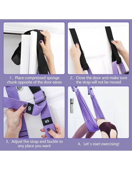 Correa de Estiramiento de Piernas Diamerd 160 cm Nylon Púrpura