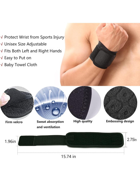 Férula de Muñeca AMYONE 2 Pack Ajustable para Alivio Dolor