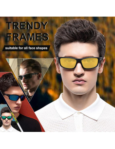 Gafas de sol deportivas POLARKING 2 en 1 UV bloqueo 2