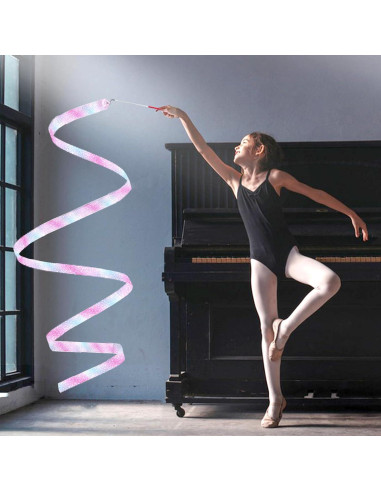 Juego de 2 Cintas de Danza TKYZMS 200 cm con Estrellas Brillantes