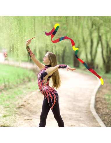 Juego de 2 Cintas de Danza TKYZMS 200 cm con Estrellas Brillantes