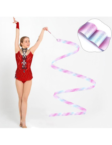 Juego de 2 Cintas de Danza TKYZMS 200 cm con Estrellas Brillantes