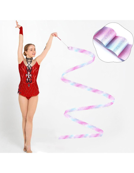 Juego de 2 Cintas de Danza TKYZMS 200 cm con Estrellas Brillantes