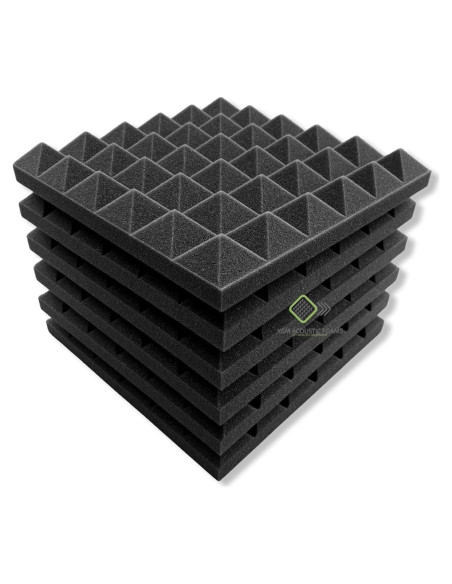 Paneles Acústicos Pirámide YGM 30.48 cm - Juego de 6