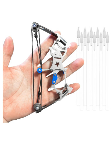 Arco Compuesto de Caza TIETHEKNOT Mini con 10 Flechas