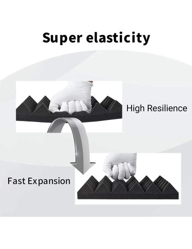 Paneles Acústicos Pirámide YGM 30.48 cm - Juego de 6
