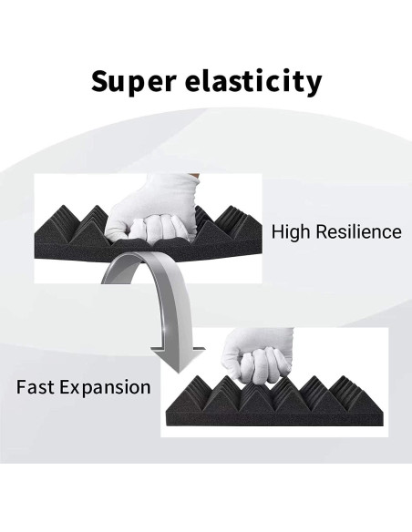 Paneles Acústicos Pirámide YGM 30.48 cm - Juego de 6