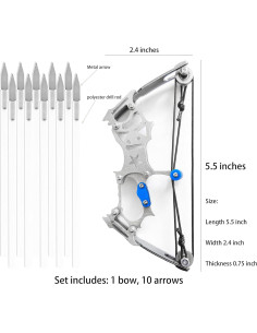 Arco Compuesto de Caza TIETHEKNOT Mini con 10 Flechas 2