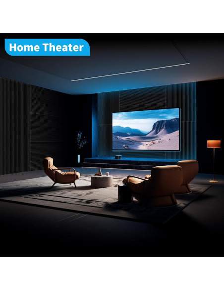 Paneles Acústicos de Espuma 2 PCS 121.9x61x5.1cm Negro