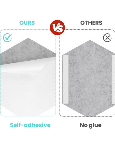 Paneles Acústicos Hexagonales 24-Pack Grises 30.5x22.9cm