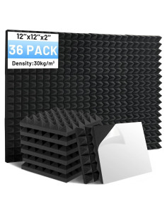 Paneles Acústicos Piramidales Focusound 36 Unidades 30.48x30.48cm