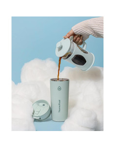 Taza de Viaje ThermoFlask 0.47L Acero Inoxidable Verde Salvia 2