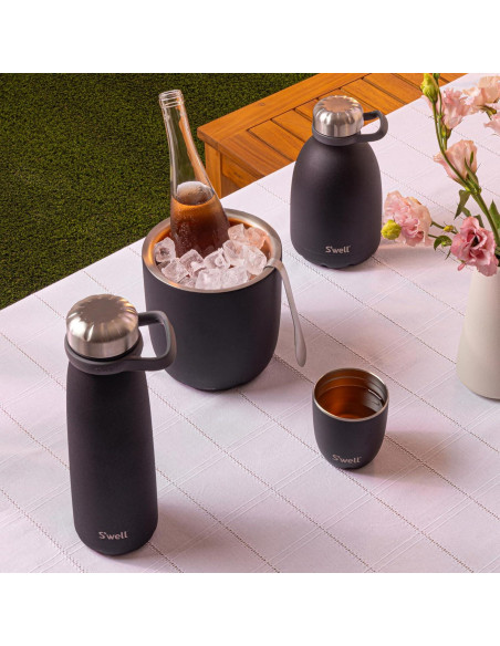 Vaso de Acero Inoxidable S'well 10oz (0.3L) Ónix Aislado