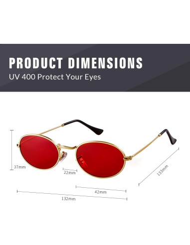 Gafas de Sol Ovaladas Vintage GIFIORE Marco Dorado