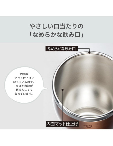 Taza de Acero Inoxidable Zojirushi SX-DN30-NC 300 ml Doble Capa