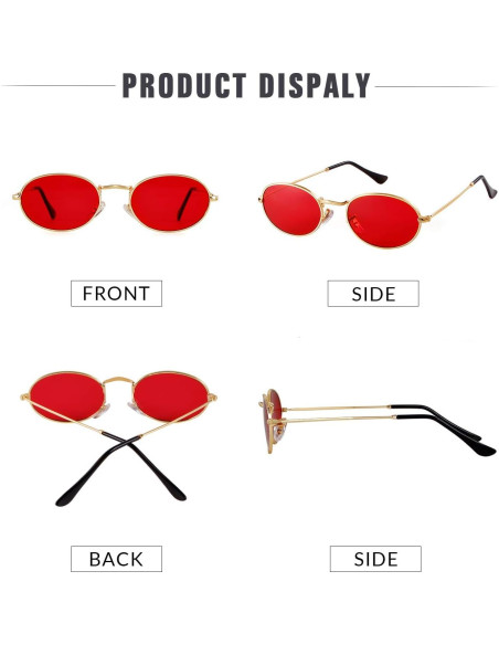 Gafas de Sol Ovaladas Vintage GIFIORE Marco Dorado