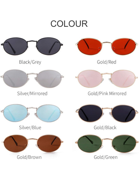 Gafas de Sol Ovaladas Vintage GIFIORE Marco Dorado