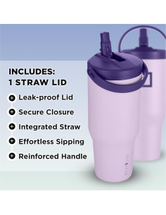 Vaso de Agua Aislado IRON FLASK 30 Oz con Mango Plegable 2