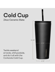 Vaso Aislado Corkcicle Cold Cup 24 oz Acero Inoxidable Pizarra 2