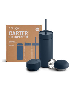 Taza de Viaje Fellow 16 oz Azul Piedra Aislada Cerámica