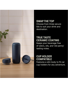 Taza de Viaje Fellow 16 oz Azul Piedra Aislada Cerámica 2