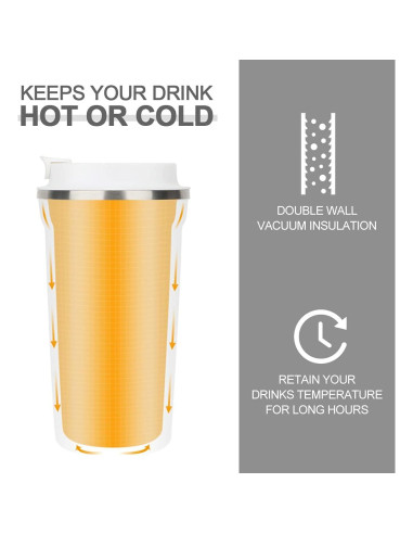 Vaso de Café Aislado La Vida es Fácil 16 oz Blanco