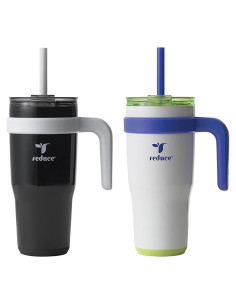 Vasos Cold1 REDUCE 24 oz (710 ml) 2-Pack Negro y Blanquecino