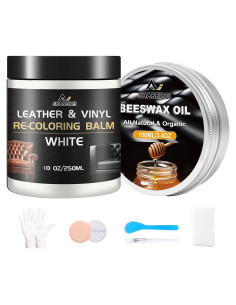 Kit de Reparación de Cuero SHABEIBEI Balsamo Recoloración Blanco