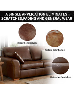 Kit de Reparación de Cuero SHABEIBEI Balsamo Recoloración Blanco 2