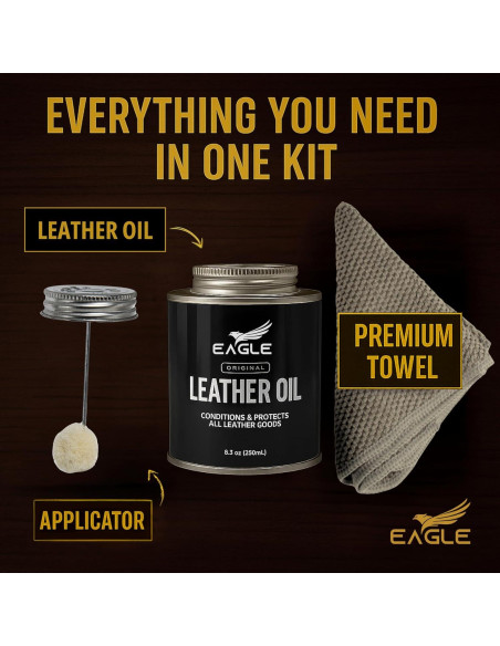 Acondicionador de Cuero Eagle 240 ml - Aceite Natural Restaurador