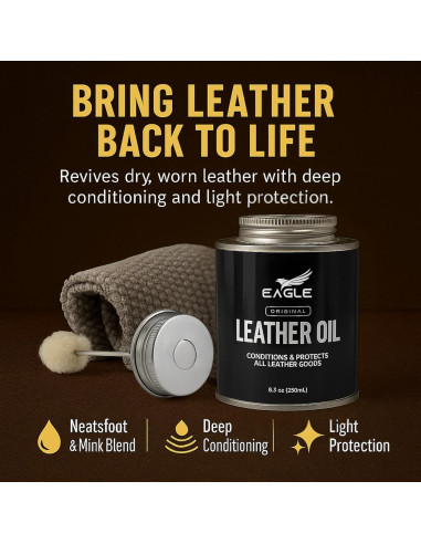 Acondicionador de Cuero Eagle 240 ml - Aceite Natural Restaurador