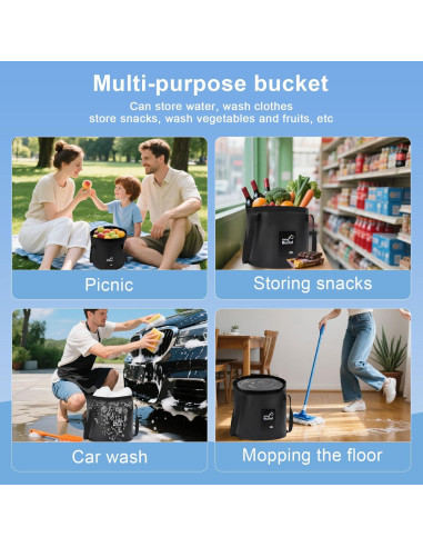 Ducha Portátil 2-en-1 NEBELTREKK con Luz y Filtro 20L