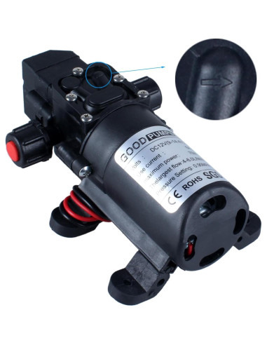 Bomba de Pulverización de Agua DIANQI 12V 70W Autocebante 6L/min