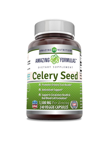 Suplemento de Semilla de Apio Amazing Formulas 1500 Mg 240 Cápsulas