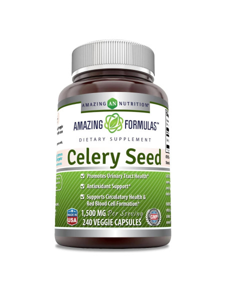 Suplemento de Semilla de Apio Amazing Formulas 1500 Mg 240 Cápsulas