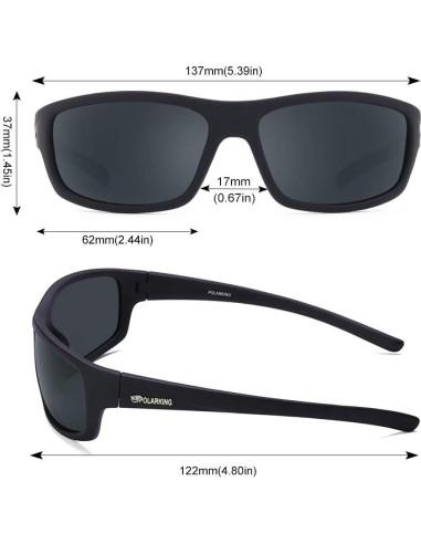 Gafas de sol deportivas POLARKING mate UV400 espejo