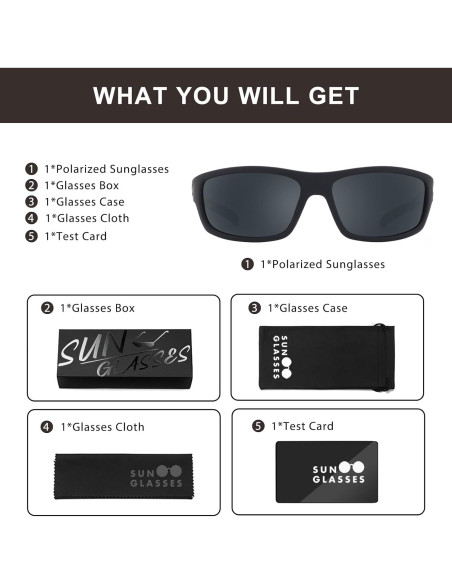 Gafas de sol deportivas POLARKING mate UV400 espejo