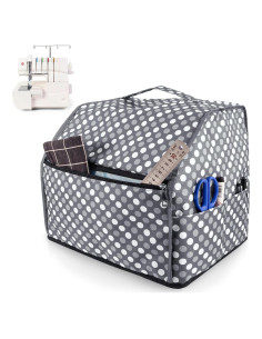 Funda para Máquina de Coser SEJGGKQ Nylon Impermeable Gris